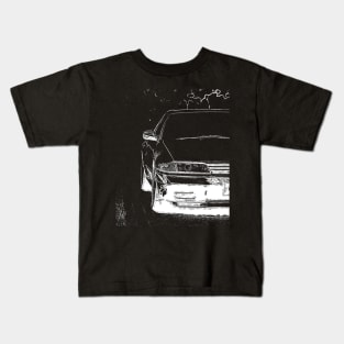 Skyline R32 GTR Wireframe White Kids T-Shirt